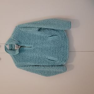 Cuddly Sherpa teal pullover